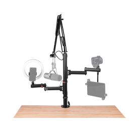 Стойка пантограф GATOR FRAMEWORKS GFW-ID-CREATORTREE ID Series All-In-One Content Creator Tree with Light, Mic & Camera Attachments